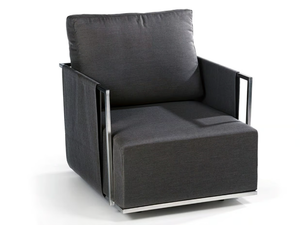 SUITE - Modular fabric garden armchair with armrests _ Fischer Möbel